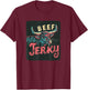 Funny Cattle Cow with Beef Jerky for Meat Lovers T-Shirt - T-Shirt | Maroon