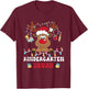 Kindergarten Squad Plaid Reindeer Santa Teacher Christmas T-Shirt - T-Shirt | Maroon
