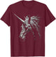 Unicorn Drawing Animal Love Face Art Graphic Unicorn T-Shirt - T-Shirt | Maroon
