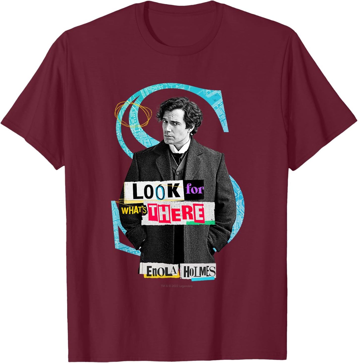 Enola Holmes - Sherlock Holmes (Henry Cavill) - Look T-Shirt - T-Shirt | Maroon