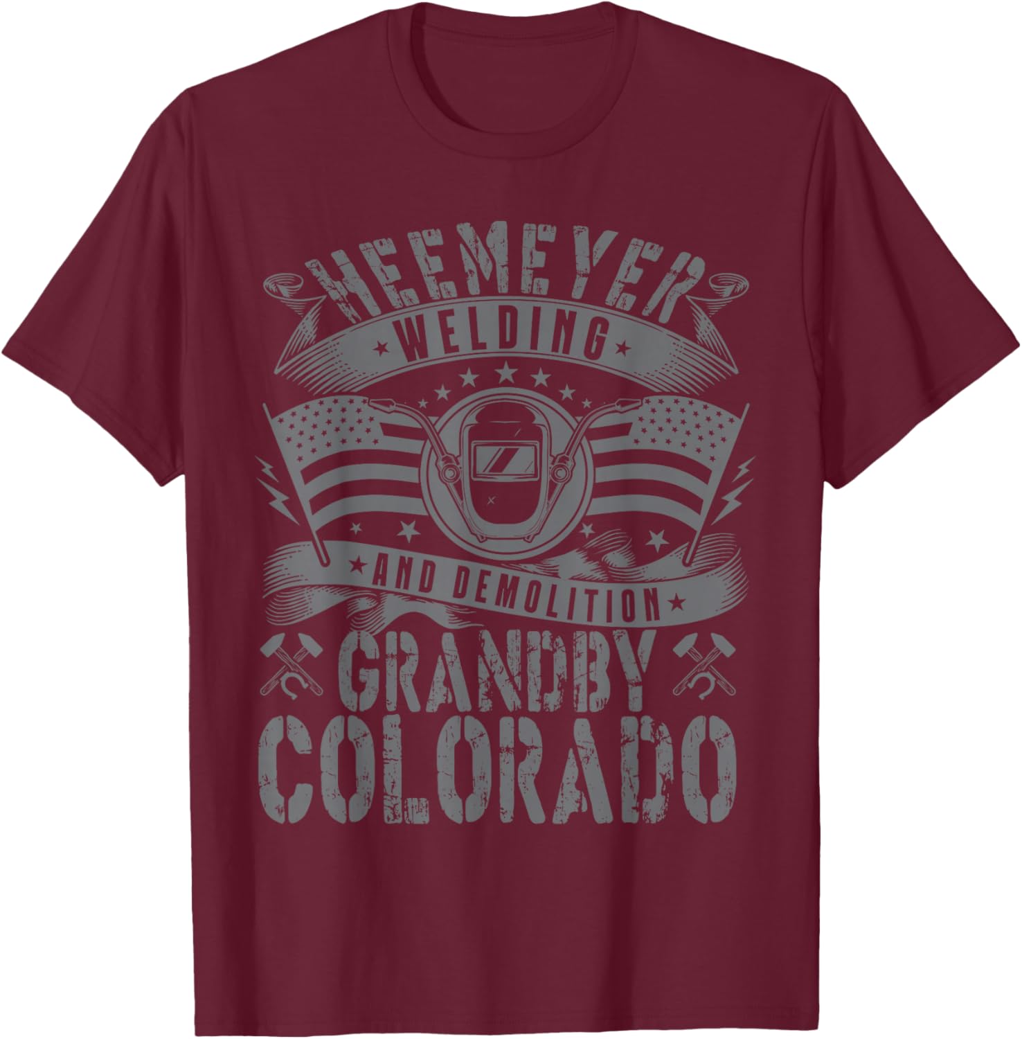 Heemeyer Welding and Demolition Grandby Colorado heemeyer T-Shirt - T-Shirt | Maroon