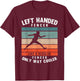 Left Handed Fencer Sword Fighting Sport Vintage Fencing T-Shirt - T-Shirt | Maroon