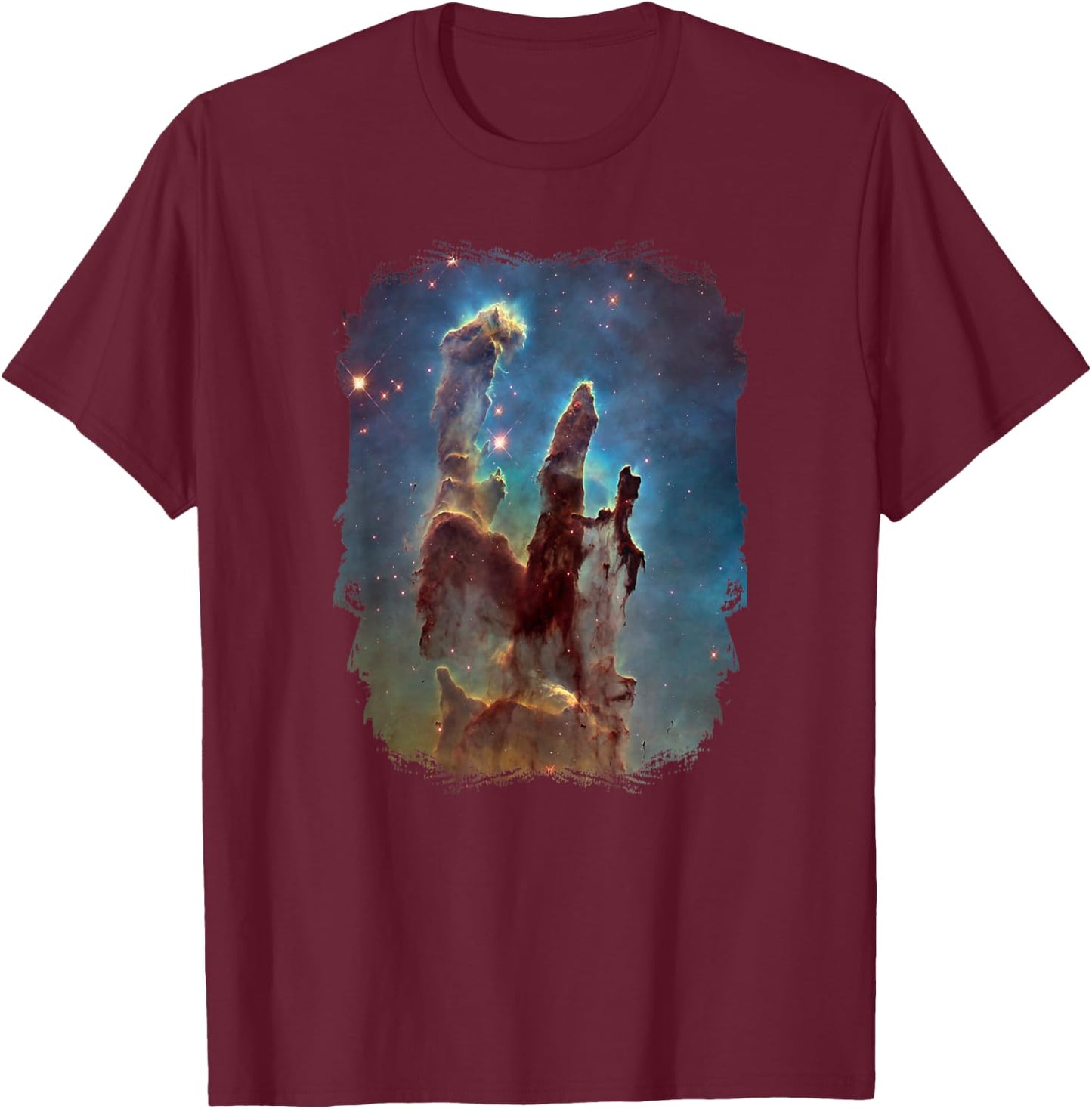 Pillars Of Creation Shirt Eagle Nebula NASA Space Lover Gift T-Shirt - T-Shirt | Maroon