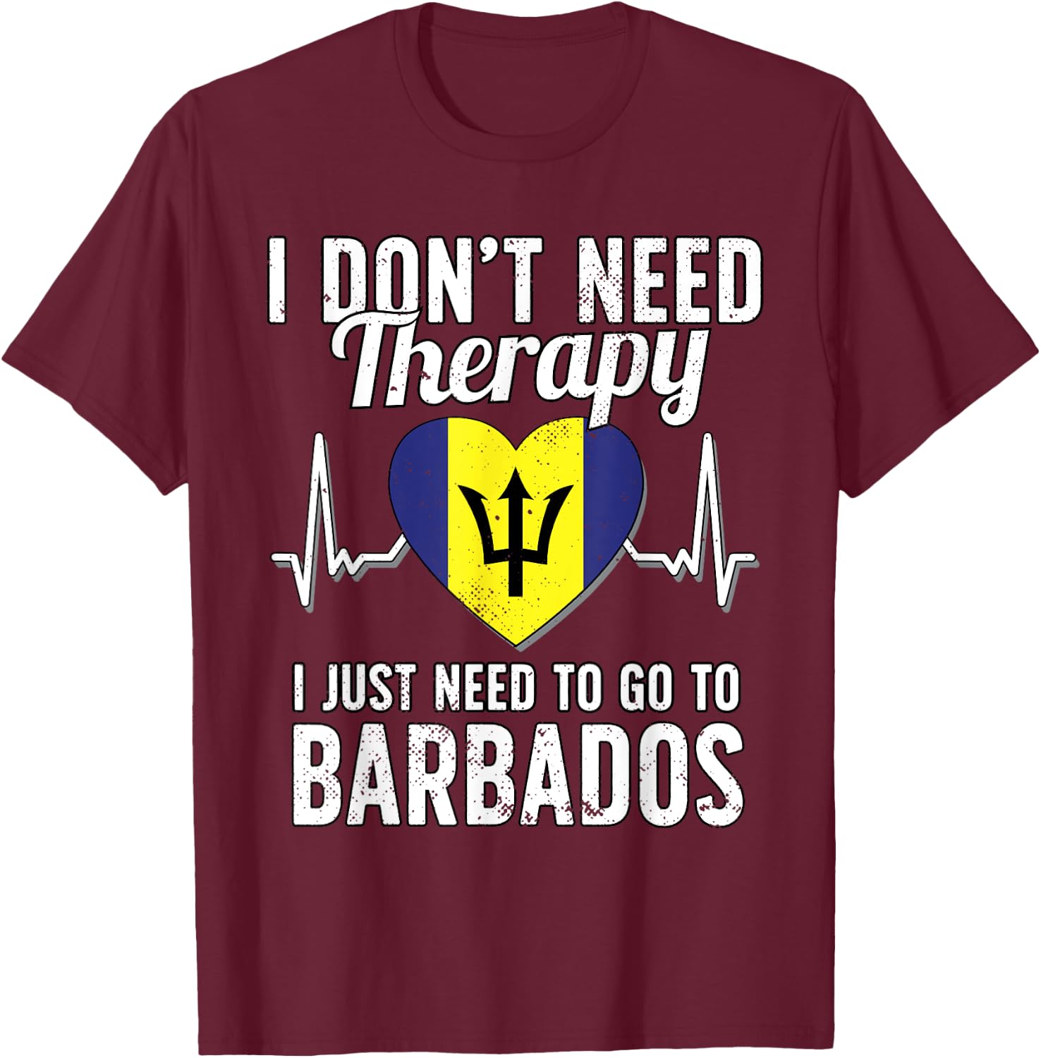Barbados Flag I Vacation Barbados T-Shirt - T-Shirt | Maroon