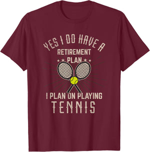 Funny Retirement Tennis Gift Retired Tennis Player T-Shirt - T-Shirt | Maroon