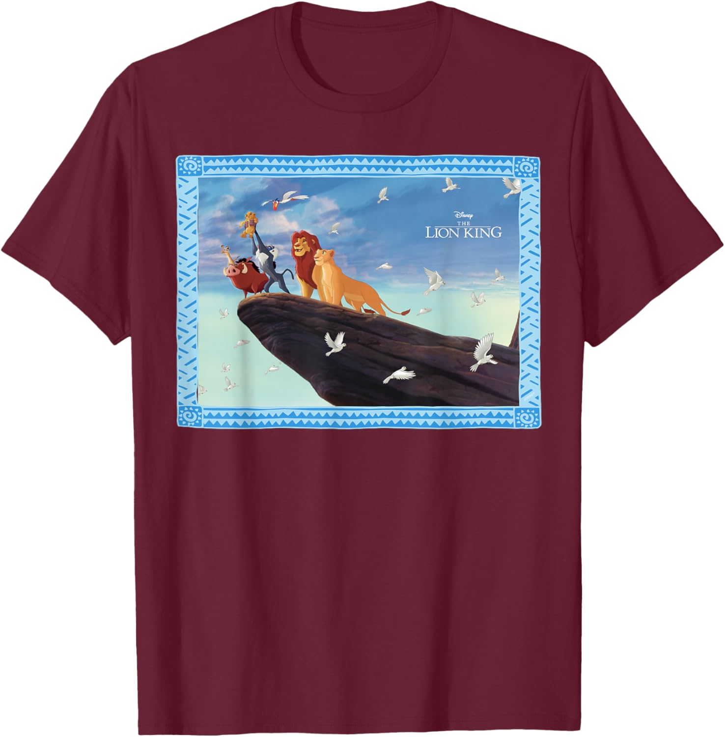 Disney The Lion King 30th Anniversary Pride Rock Finale T-Shirt - T-Shirt | Maroon