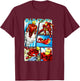 Marvel Comics Retro Classic Iron Man Japanese Kanji Panels T-Shirt - T-Shirt | Maroon