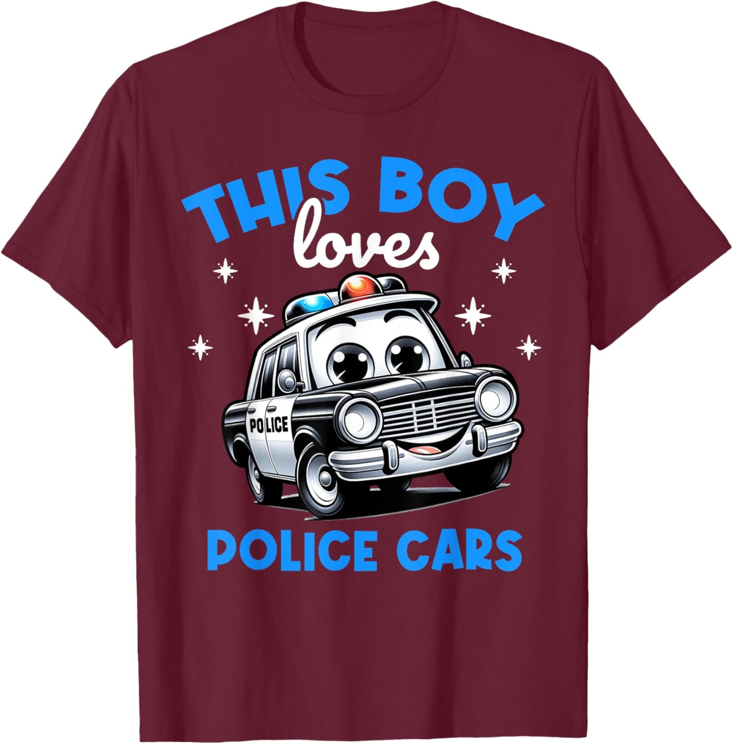 Kids Police Officer Product Costume For Boys And Girls T-Shirt - T-Shirt | Maroon