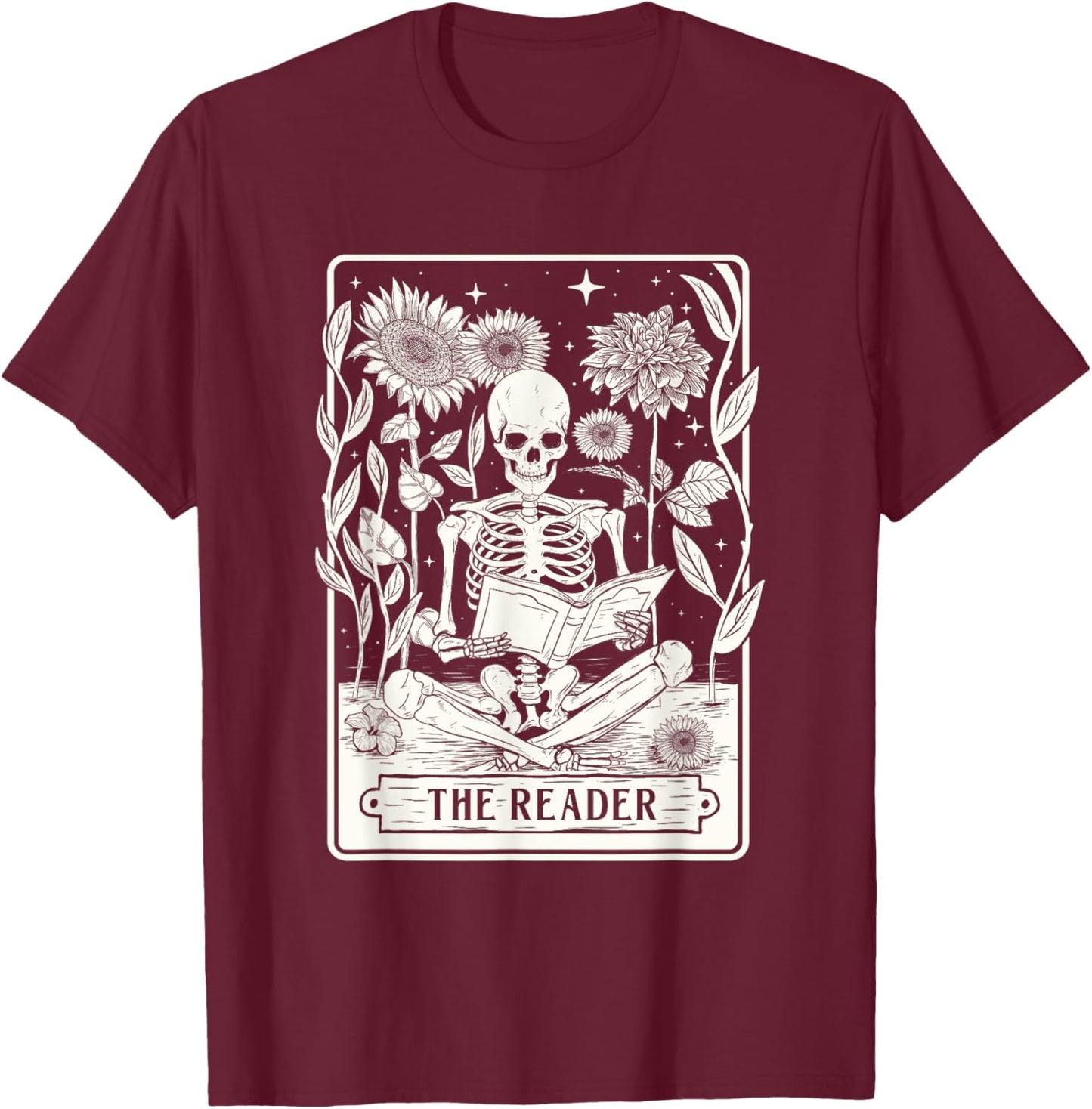 The Reader - Book Lover Reading Bookworm Reader T-Shirt - T-Shirt | Maroon