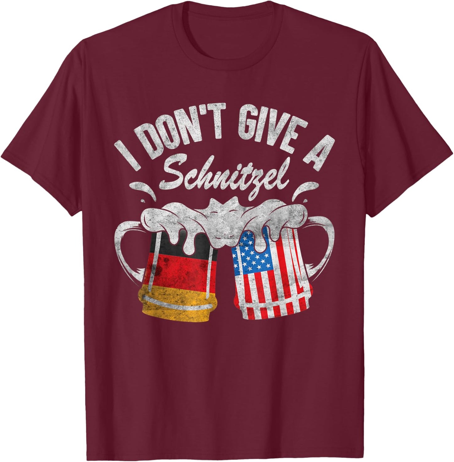 I Don't Give A Schnitzel T-Shirt - T-Shirt | Maroon