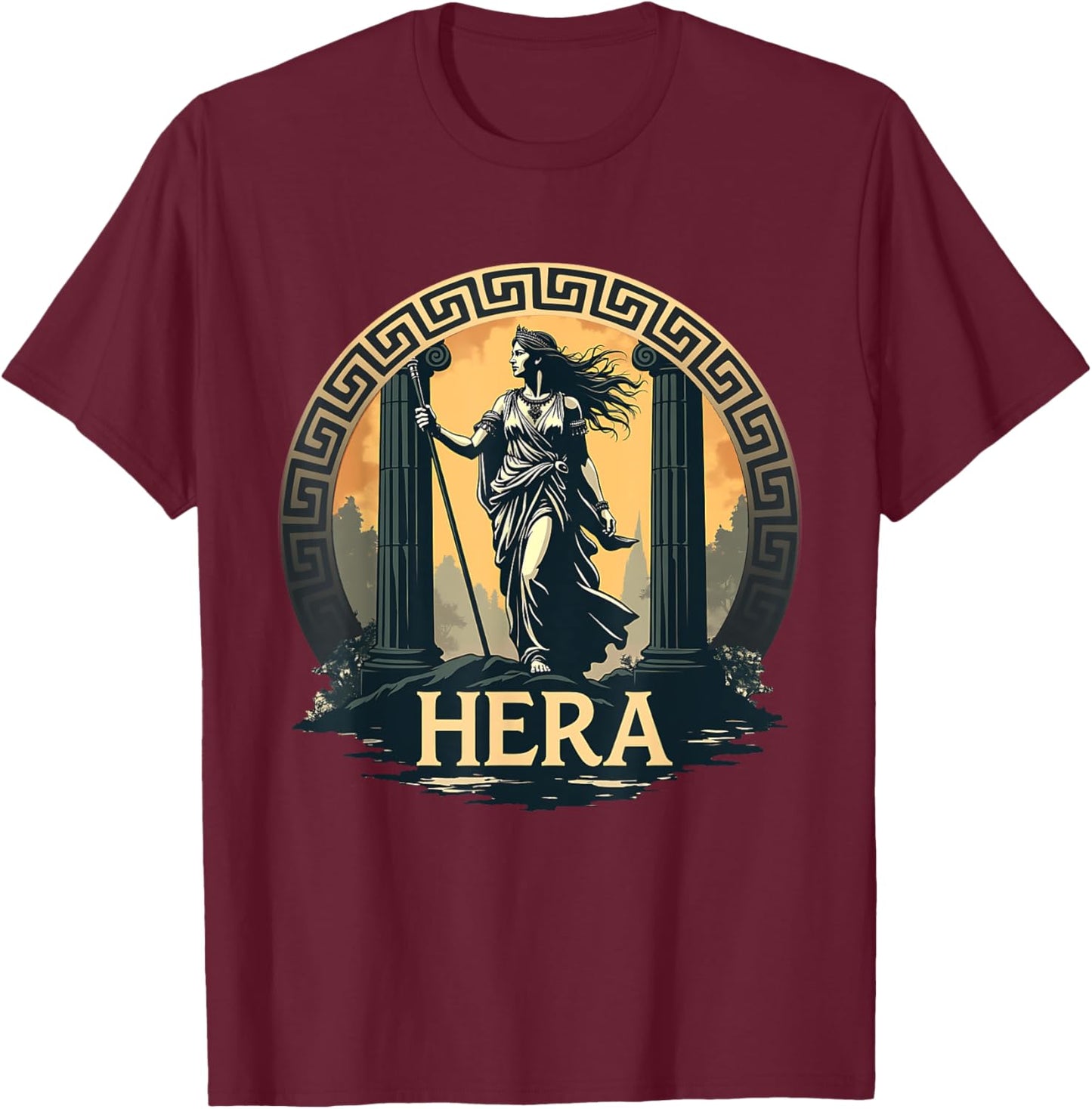 Hera Greek Goddess T-Shirt - T-Shirt | Maroon