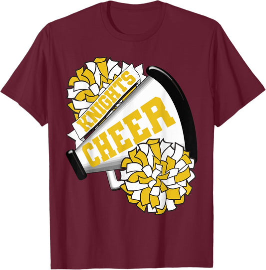 Knights Cheer Back To School Cheerleading Spirit GY T-Shirt - T-Shirt | Maroon