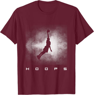 BASBO Basketball Clothing - Basketball , Small, Black T-Shirt - T-Shirt | Maroon