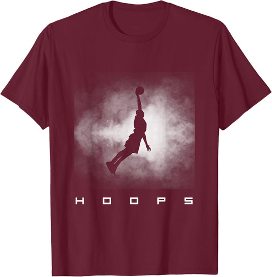 BASBO Basketball Clothing - Basketball , Small, Black T-Shirt - T-Shirt | Maroon