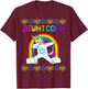 Jewnicorn Ugly Hanukkah Sweater Dabbing Unicorn Chanukah T-Shirt - T-Shirt | Maroon
