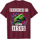 Monster Truck Lover Crushing It With Jesus Proud Christian T-Shirt - T-Shirt | Maroon