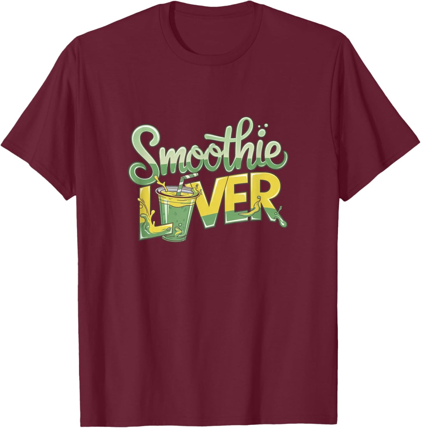 Smoothie Lover Health Drink Vegan Life Enthusiast T-Shirt - T-Shirt | Maroon