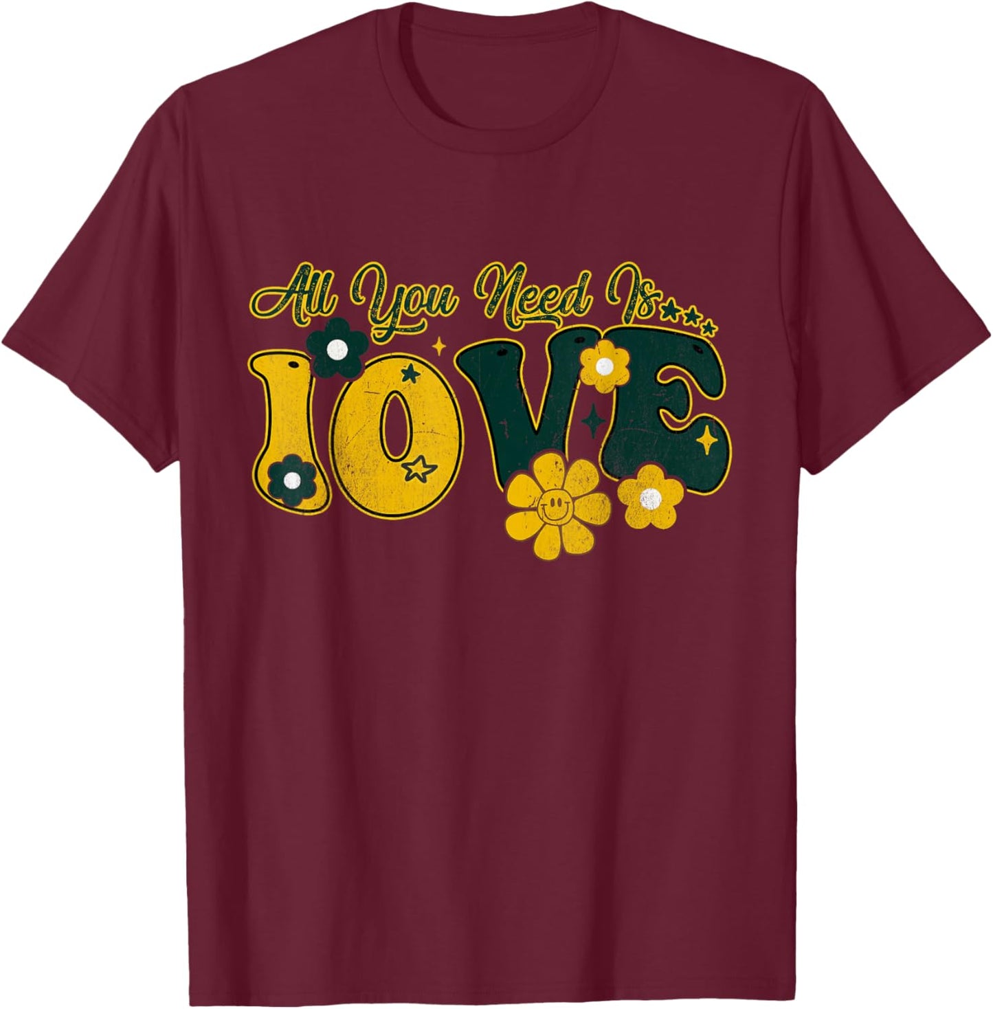 Valentine's Day All You Need Is 10ve Love Funny Men Women T-Shirt - T-Shirt | Maroon