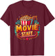 Movie Staff Party Night Behind The Scene Awesomeness Popcorn T-Shirt - T-Shirt | Maroon
