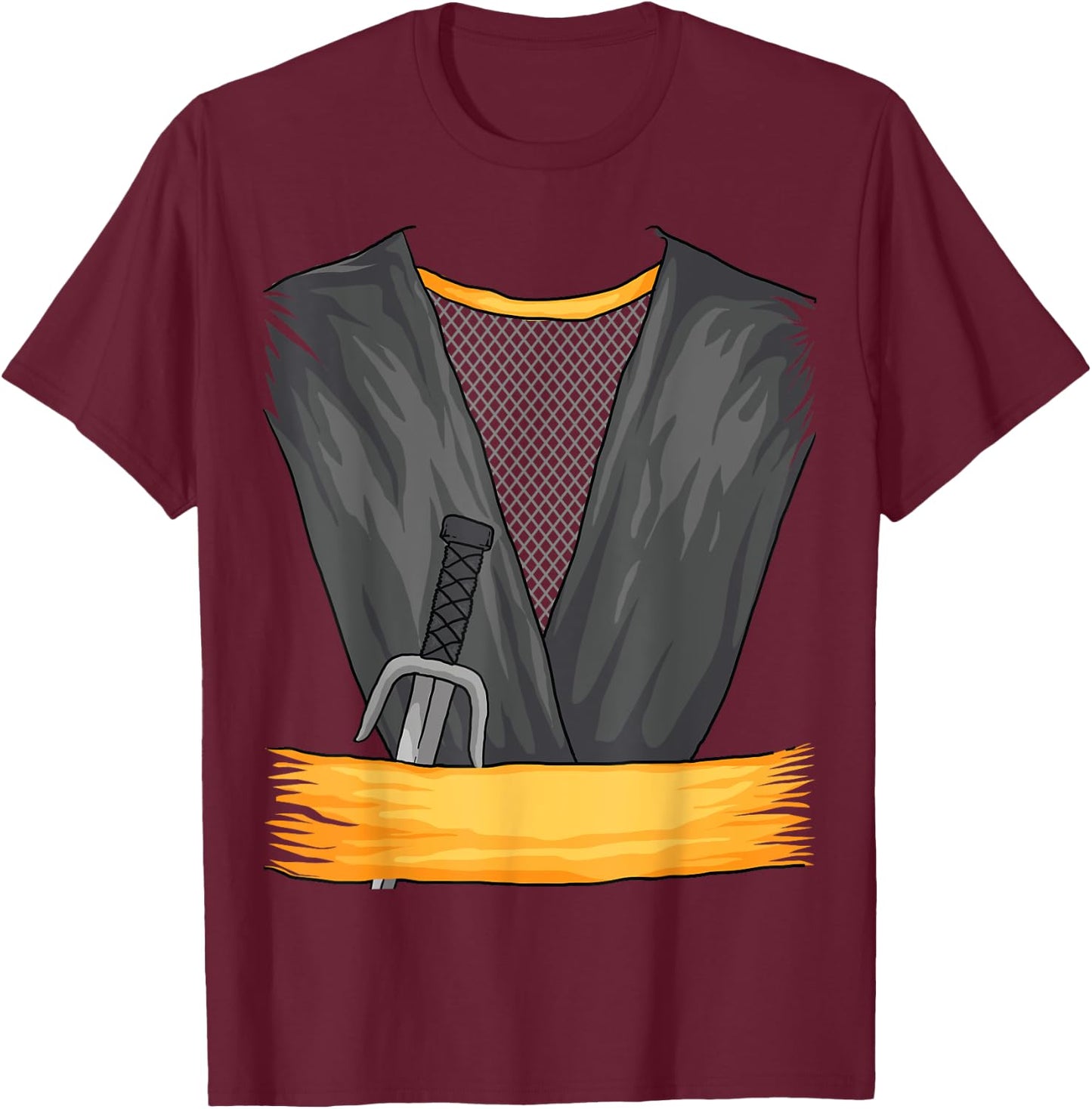 Cool Ninja Uniform | Funny Lazy DIY Halloween Costume Gift T-Shirt - T-Shirt | Maroon