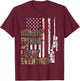 Hunting Fishing Loving Everyday American Deer Hunter Patriot T-Shirt - T-Shirt | Maroon