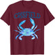 Crisfield's Beautiful Chesapeake Bay Blue Crab - Crisfield T-Shirt - T-Shirt | Maroon