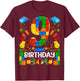 9 Year Old Building Blocks 9th Birthday Boy Brick Builder T-Shirt - T-Shirt | Maroon