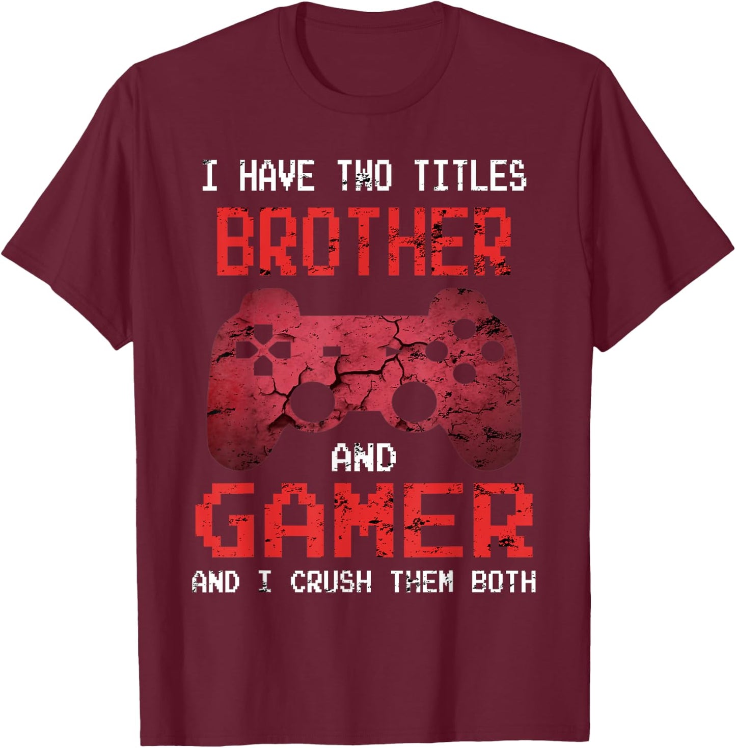 Funny Gamer Vintage Video Games For Boys Brother Son T-Shirt - T-Shirt | Maroon