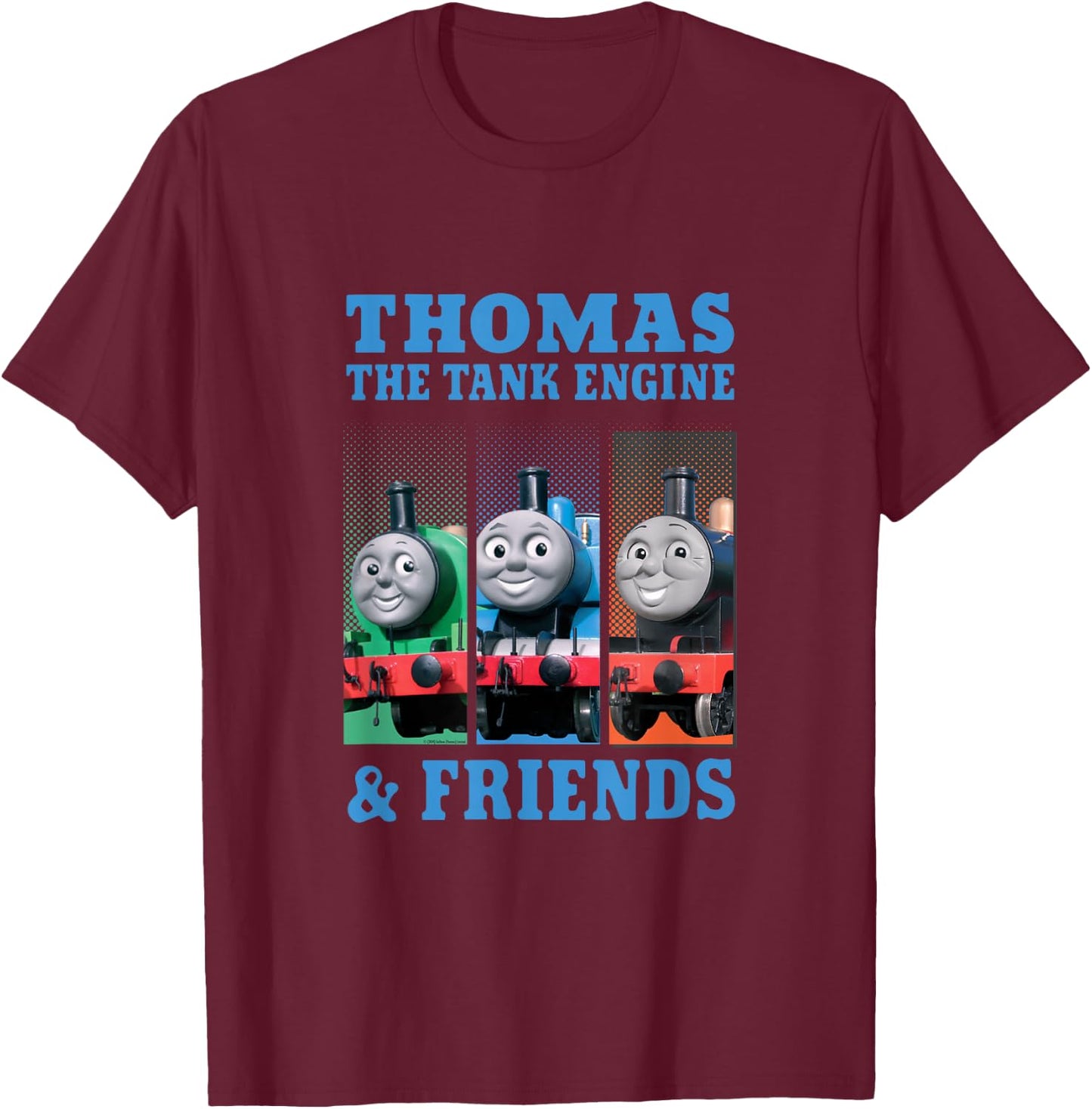 Thomas & Friends - Thomas & Friends Grid T-Shirt - T-Shirt | Maroon