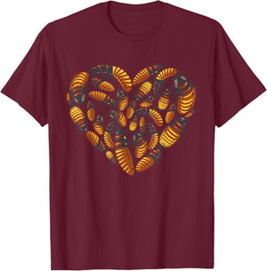 Madagascar Hissing Cockroach Heart Insect Lover T-Shirt - T-Shirt | Maroon
