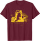 Construction Site Truck Driving Men Boys Gift Excavator T-Shirt - T-Shirt | Maroon