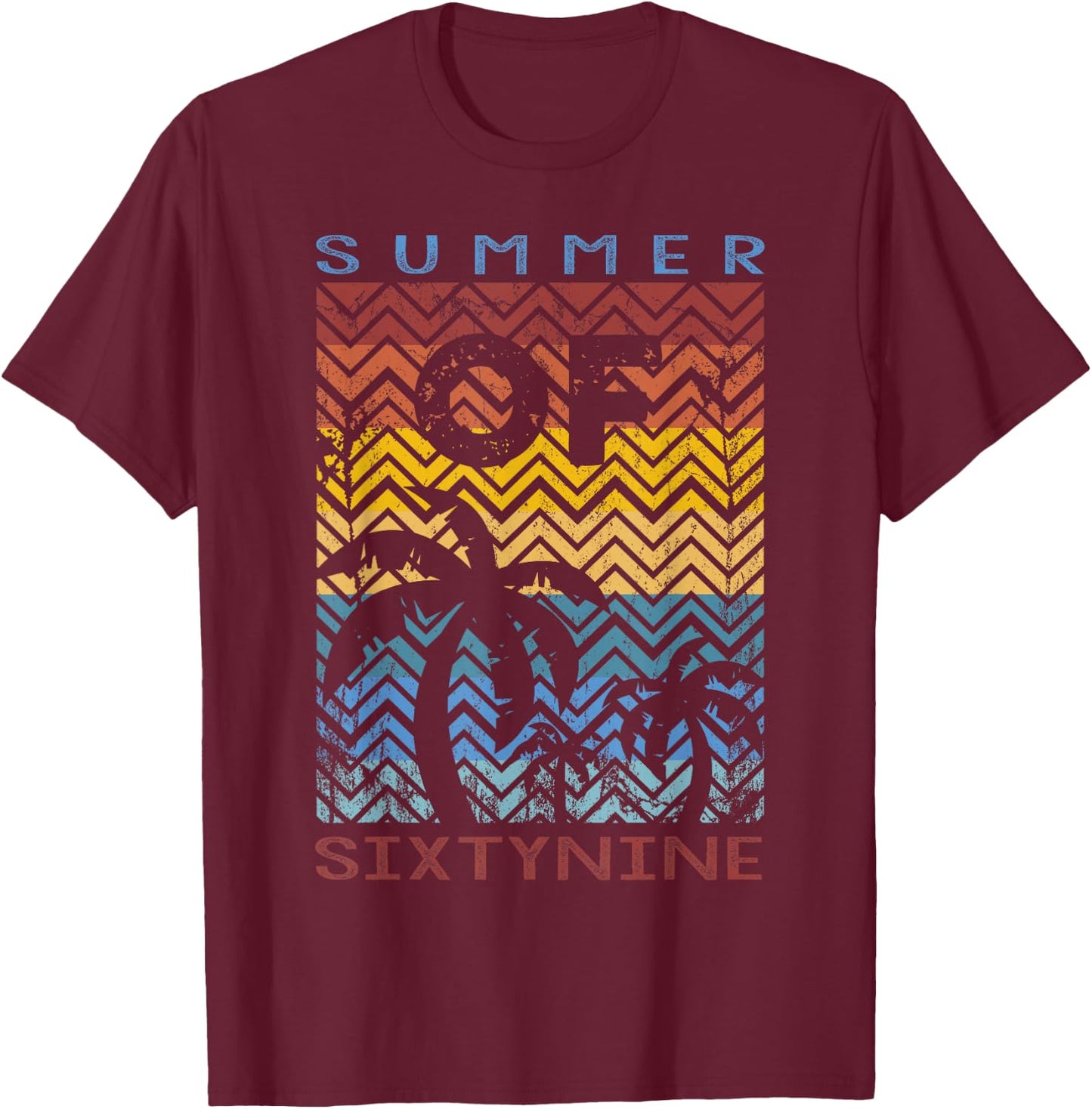 50th Birthday T Shirt Summer of 69 Gift Mom Daddy T-Shirt - T-Shirt | Maroon
