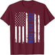Best Dad Ever American Flag Police Father's Day T-Shirt - T-Shirt | Maroon