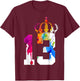 Queen 13 Years King 13th Birthday T-Shirt - T-Shirt | Maroon