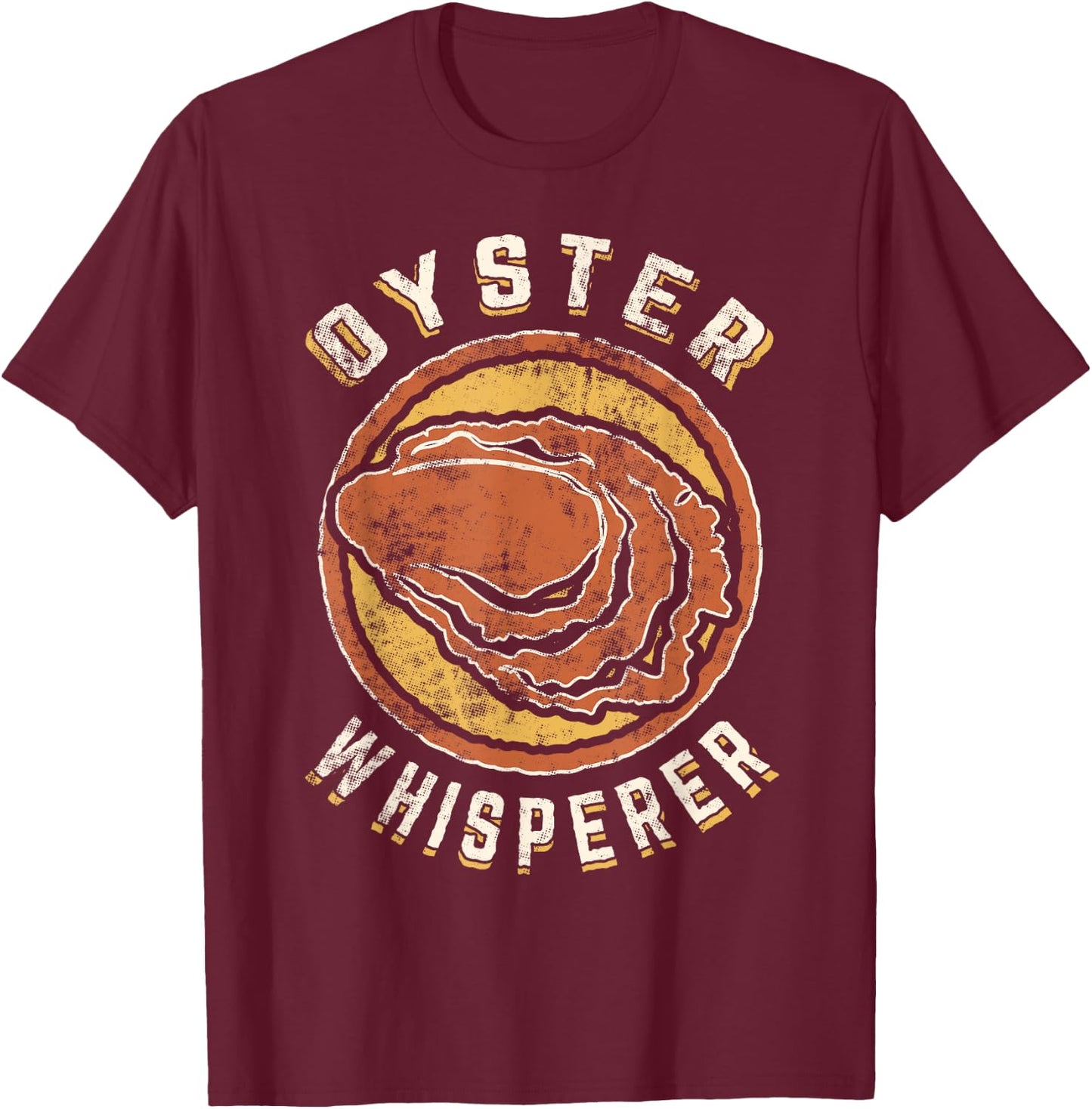 Oyster Whisperer Vintage Classic Retro Animal Love T-Shirt - T-Shirt | Maroon
