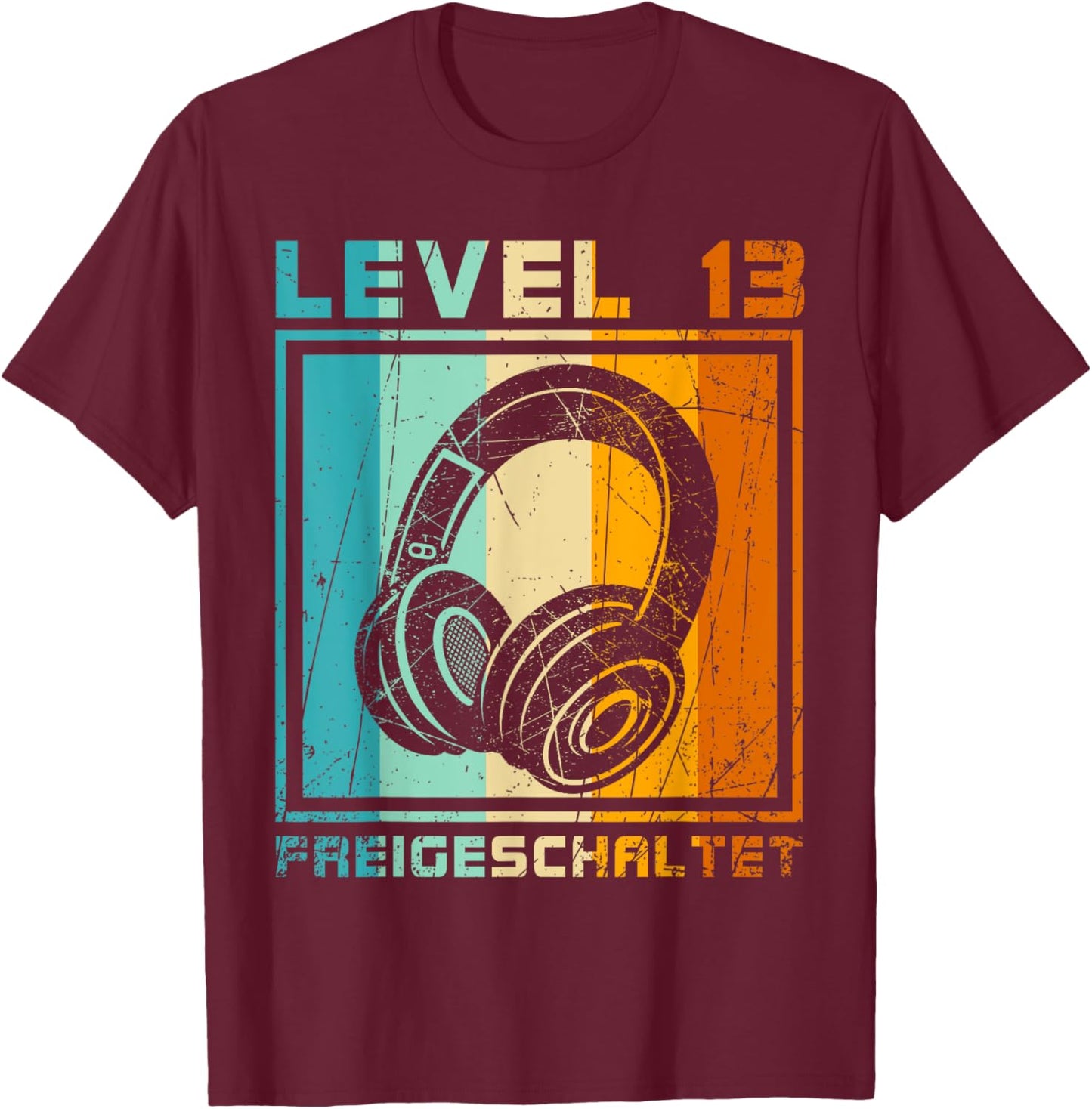 Level 13 freigeschaltet Video Gamer 13. Geburtstag Junge T-Shirt - T-Shirt | Maroon