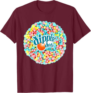 Dippin Dots - Rainbow Color Ice Cream T-Shirt - T-Shirt | Maroon
