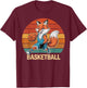 Vintage The fox Playing Basketball The fox lovers basketball T-Shirt - T-Shirt | Maroon