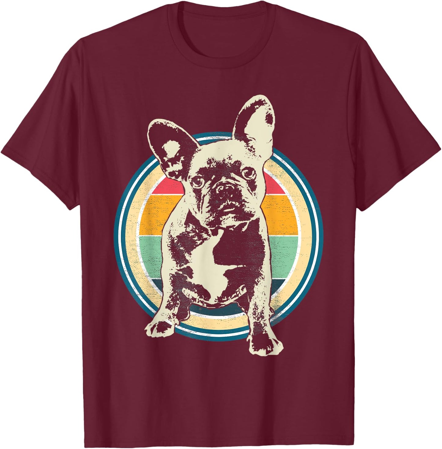 French Bulldog Frenchie Dog Women Kids T-Shirt - T-Shirt | Maroon