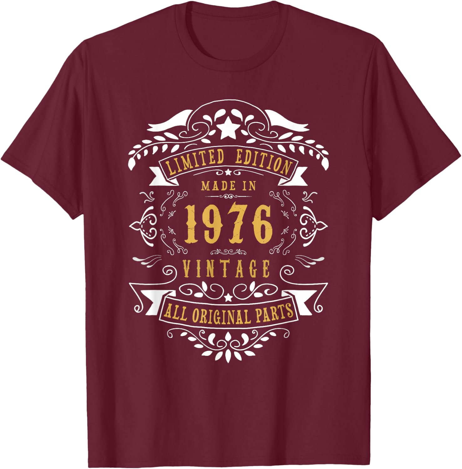 50th Birthday Women 50 Years old Men Born 1976 50 Birthday T-Shirt - T-Shirt | Maroon