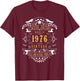 50th Birthday Women 50 Years old Men Born 1976 50 Birthday T-Shirt - T-Shirt | Maroon