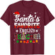 Santa Favorite English Teacher Christmas Matching T-Shirt - T-Shirt | Maroon