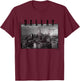 Dallas Skyline Texas Pride Vintage Black & White Photo T-Shirt - T-Shirt | Maroon
