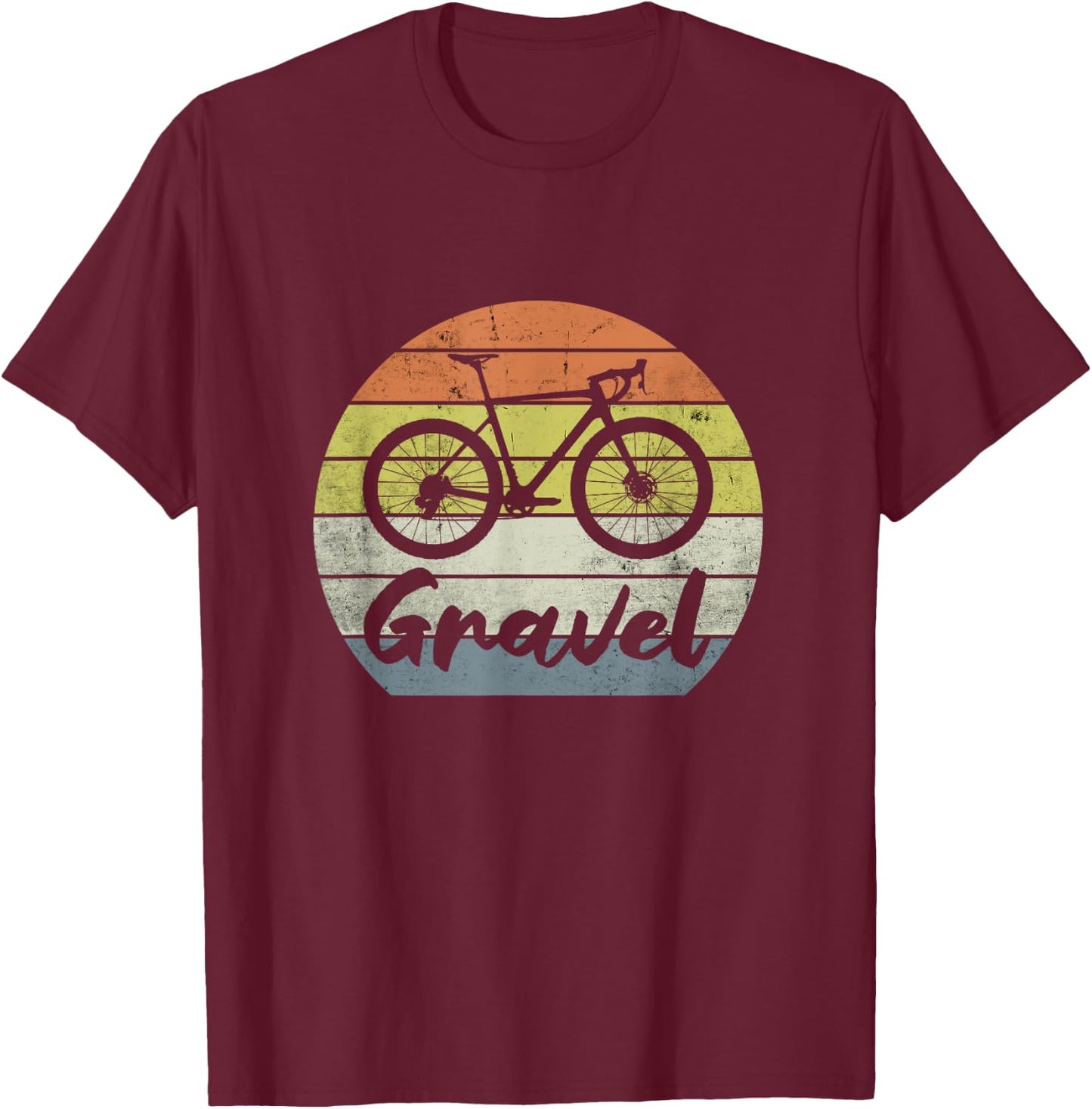 GRAVEL BIKE Cyclocross Biker Racing MTB Cycling Bike vintage T-Shirt - T-Shirt | Maroon