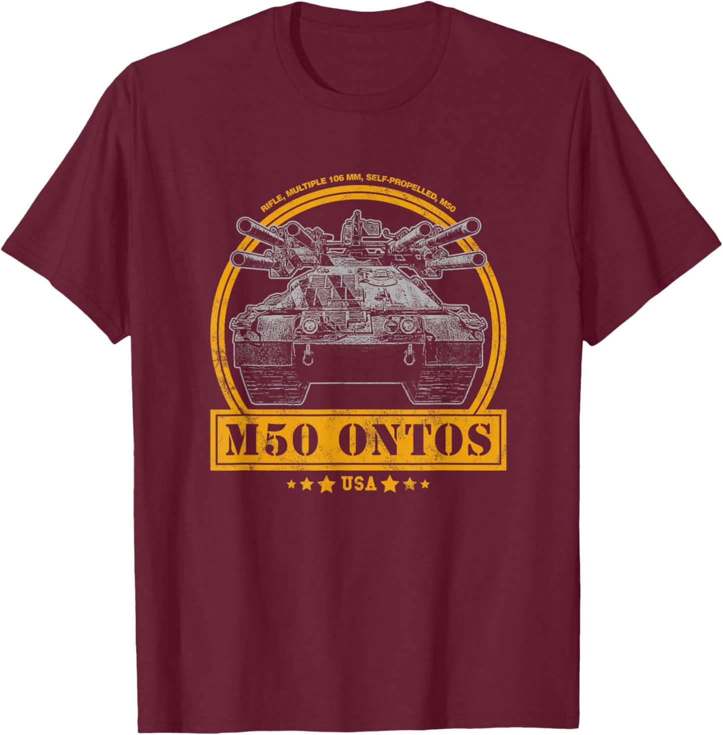M50 Ontos T-Shirt - T-Shirt | Maroon