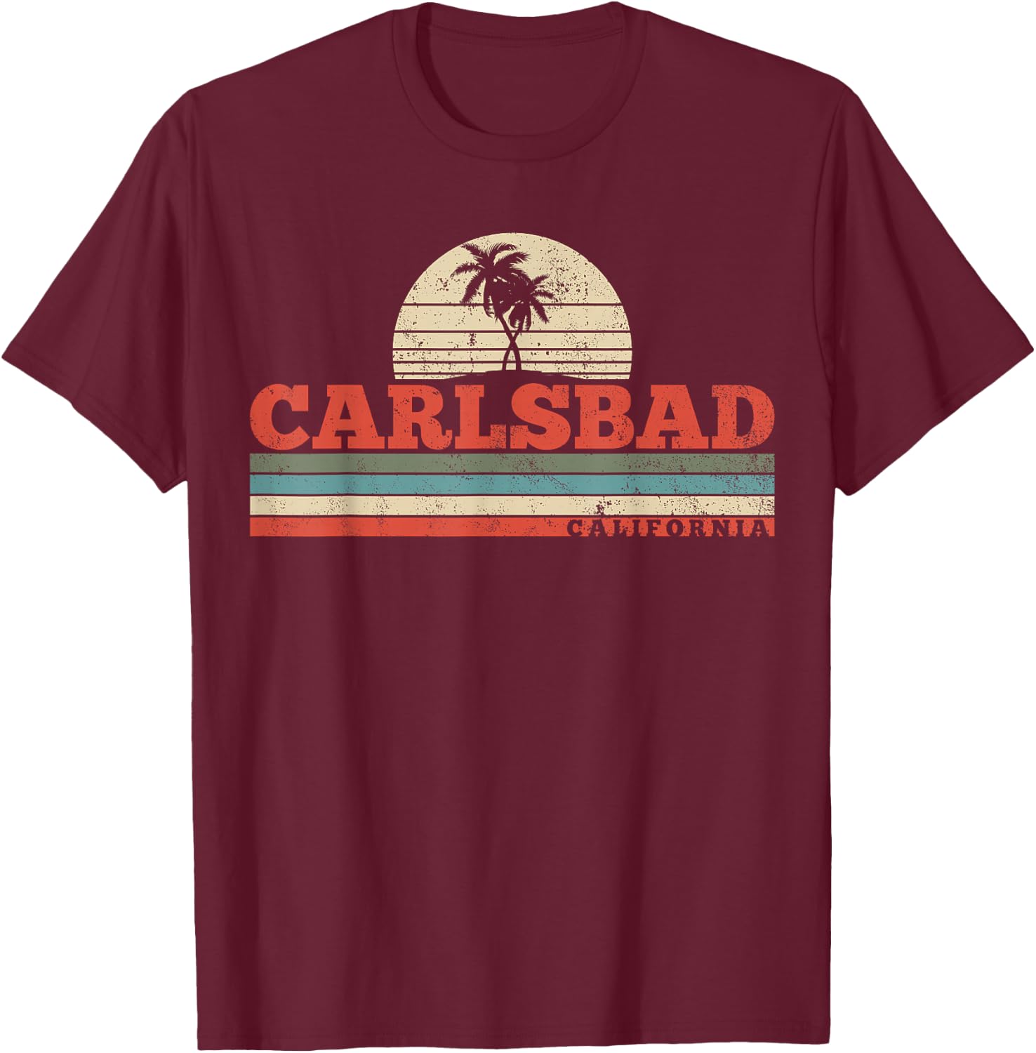 Carlsbad California T-Shirt - T-Shirt | Maroon