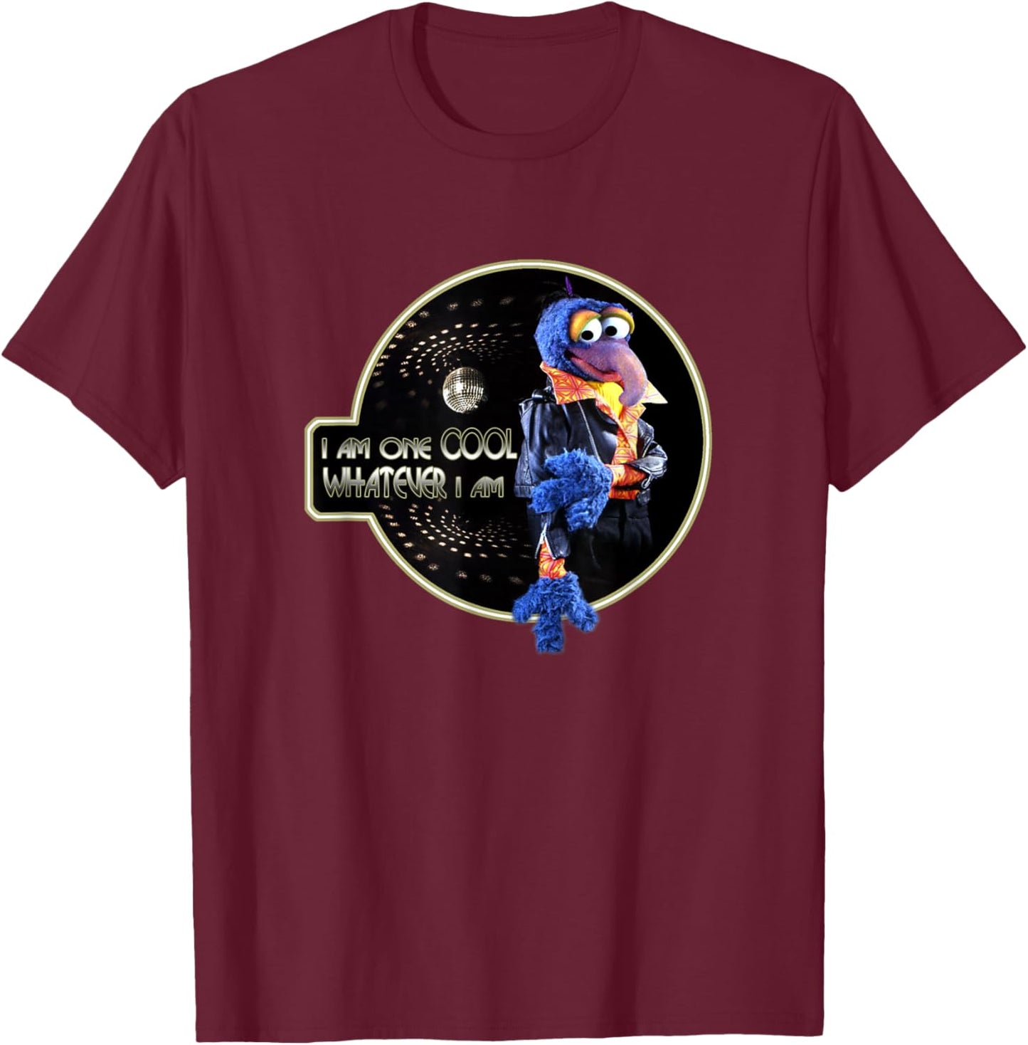 Disney The Muppets Gonzo I Am One Cool Whatever I Am Retro T-Shirt - T-Shirt | Maroon