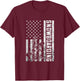 Snowboarding Vintage Snowboarder USA Flag America Snowboard T-Shirt - T-Shirt | Maroon