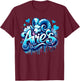 Blue Aries Zodiac Star Sign T-Shirt - T-Shirt | Maroon