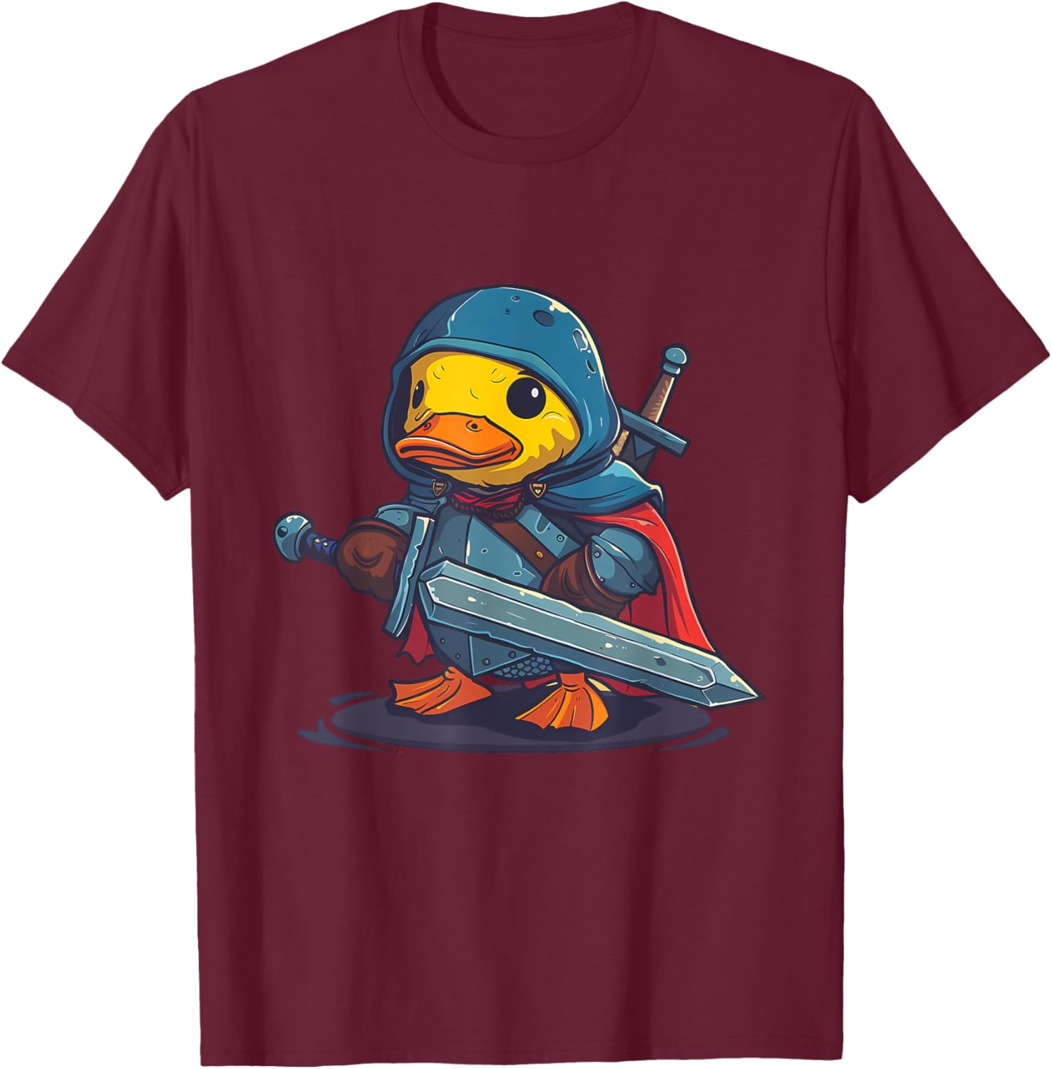 Rubber Duck Knight Warrior Rubber Duckling Rubber Duckie T-Shirt - T-Shirt | Maroon